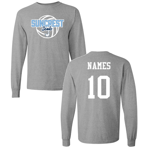 Gildan Heavy Cotton Longsleeve Basic T-Shirt -- Sport Grey