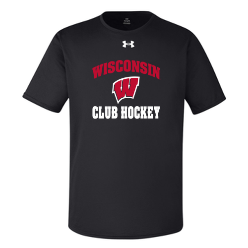 UW Club Hockey Under Armour Tech T-Shirt -- Black