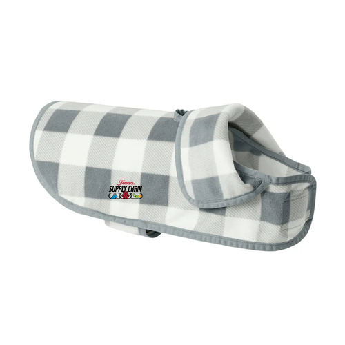 Port Authority Pet Fleece Jacket -- Marshmallow / Monument Grey Buffalo Check