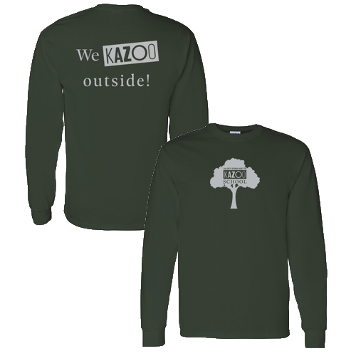 Gildan Heavy Cotton Longsleeve Basic T-Shirt -- Forest Green