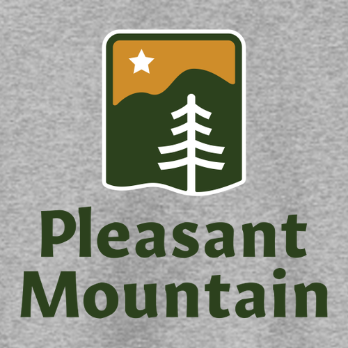 Pleasant Mountain Logo 2 Full color -- Pullover Hooded Sweatshirt Athletic Heather