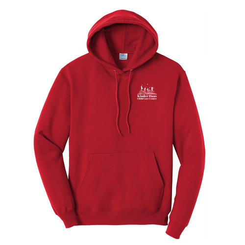 Port and Company Core Fleece Pullover Hooded Sweatshirt Red