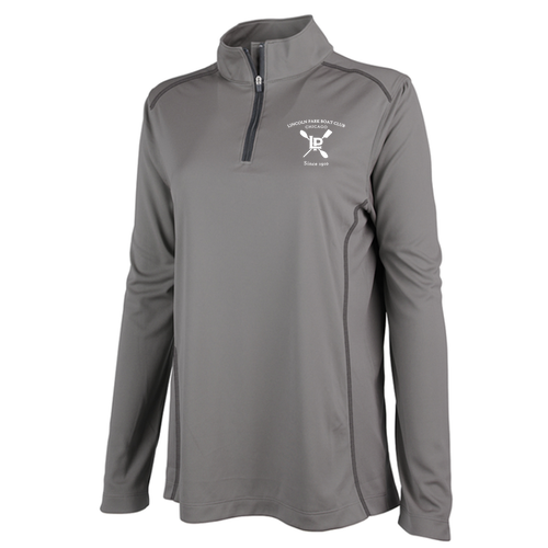 Charles River Women's Horizon Quarter Zip Pullover -- Grey