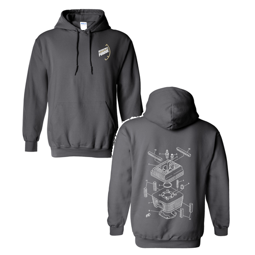 Gildan Heavy Blend Hooded Charcoal Sweatshirt