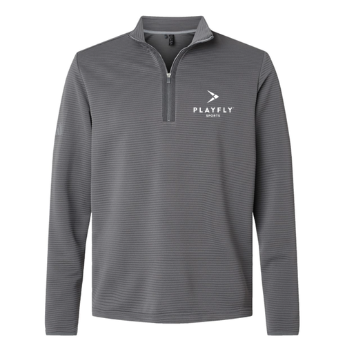 Playfly Adidas Spacer Quarter-Zip Pullover -- Grey Five