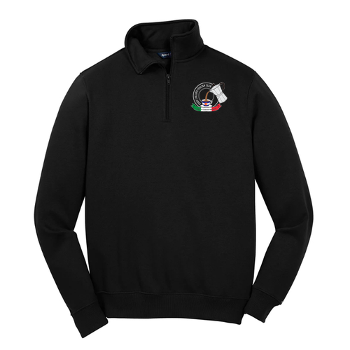 65/35 Cotton/Poly Fleece Quarter-Zips -- Black