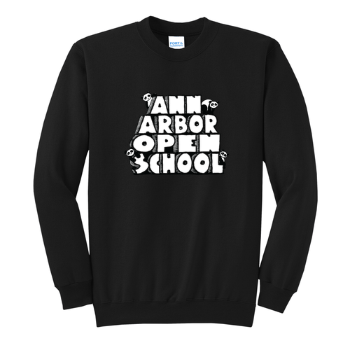 Port and Company Classic Crewneck Sweatshirt -- Jet Black