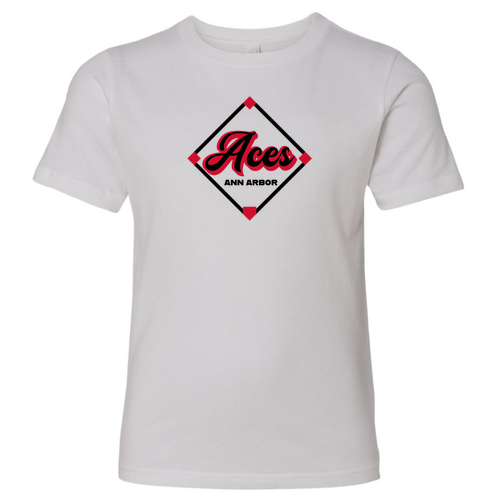 Youth Next Level Soft Fitted Short Sleeve Crew Tee -- White