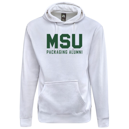 J America Unisex BTB Fleece Hooded Sweatshirt -- White