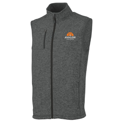Mens/Unisex Charles River Pacific Heathered Vest -- Charcoal Heather