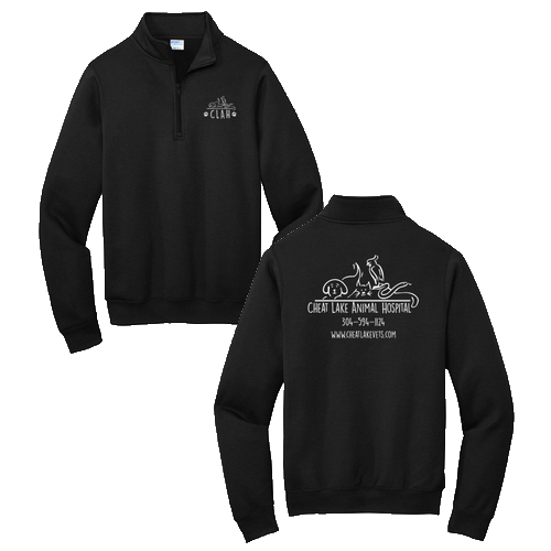 Port and Company Core Fleece Quarter-Zip Pullover Sweatshirt -- Jet Black