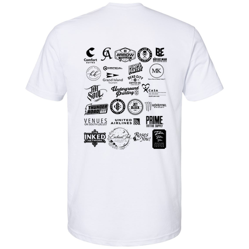 Blackwork Adult T-Shirt -- White