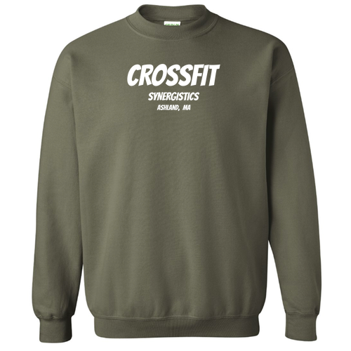 Gildan Heavy Blend Crew Neck Sweatshirt --CrossFit  Military Green