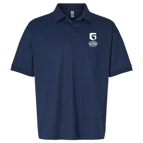 Unisex Navy Blue Gildan Polo Shirt
