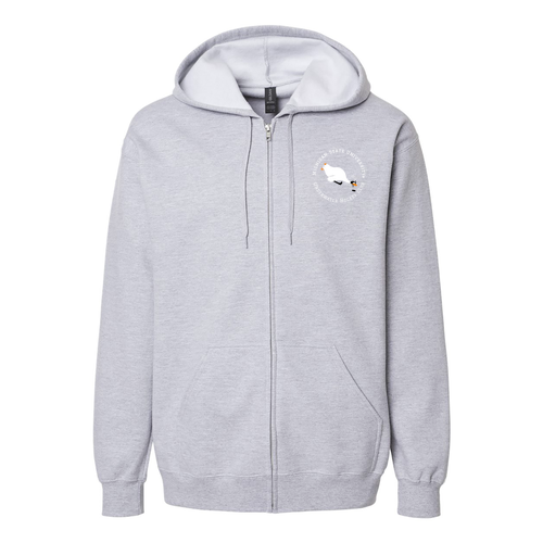 Gildan Midweight Fleece Adult Full Zip Hooded Sweatshirt -- Sport Grey