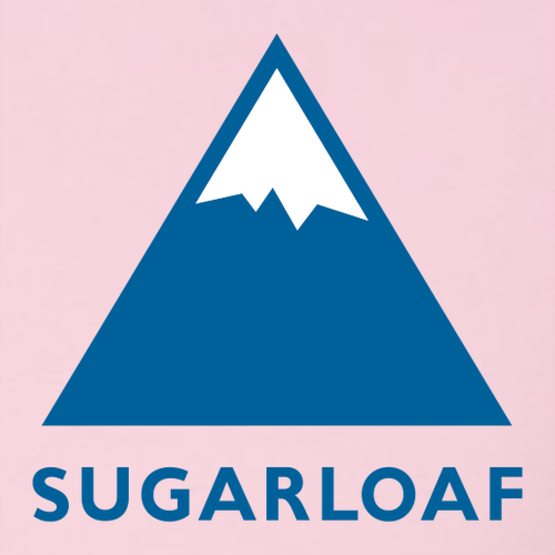 Sugarloaf Logo 1 Blue Ink -- Pullover Hooded Sweatshirt Pink