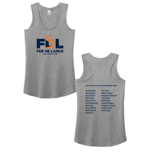 Ladies District Made Soft Perfect Tri Racerback Tank -- Grey Frost, U16