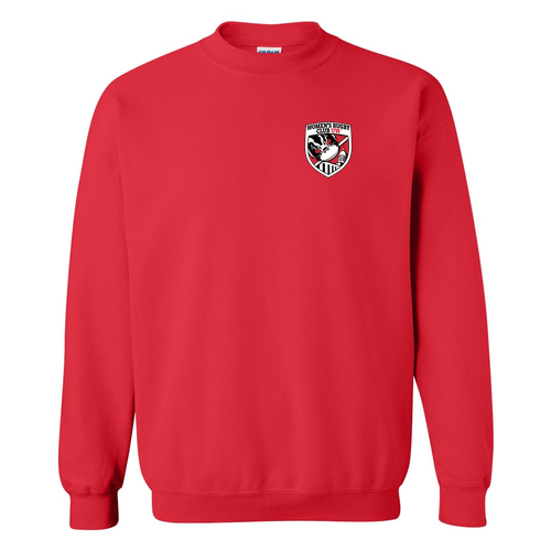 Gildan Heavy Blend Crew Neck Sweatshirt --Badge  Red