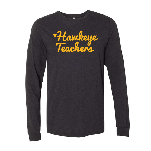 Bella+Canvas Unisex Heather Cvc Long Sleeve Tee- Heathers -- Black Heather