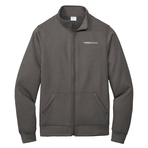Port and Company Core Fleece Cadet Full-Zip Sweatshirt -- Charcoal
