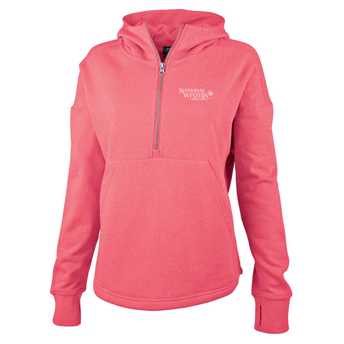 Charles River Women's Willow Scallop Hem Hoodie -- Watermelon