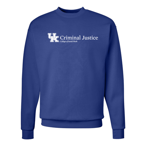 Criminal Justice Hanes EcoSmart Crewneck Sweatshirt -- Deep Royal