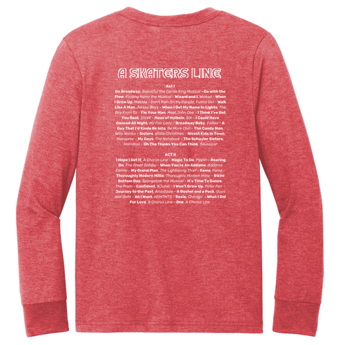 Youth District Soft Fitted Perfect Tri Long Sleeve Tee -- Red Frost