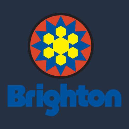 Brighton Logo 2 Full color -- Crewneck Sweatshirt Navy