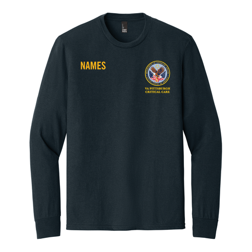 District Made Mens Perfect Tri Long Sleeve Crew Tee -- New Navy