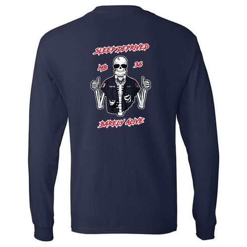 Hanes Adult 6 oz. Authentic-T Long-Sleeve T-Shirt -- Navy