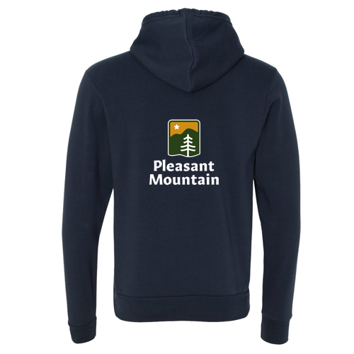 Pleasant Mountain Logo 2 Full color -- Pullover Hooded Sweatshirt Navy