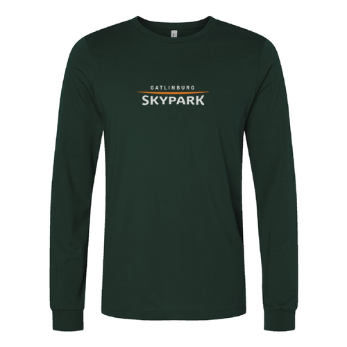 Gatlinburg Skypark Logo 1 Grey & Orange Ink -- Long Sleeve Forest