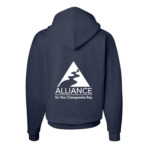 Hanes 7.8 Oz., 50/50 Comfort Blend Fleece Pullover Hood Adult -- Navy