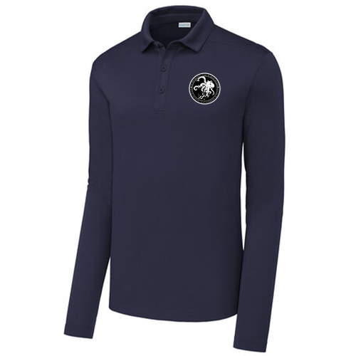 Sport-Tek Posi-UV Pro Long Sleeve Polo -- True Navy