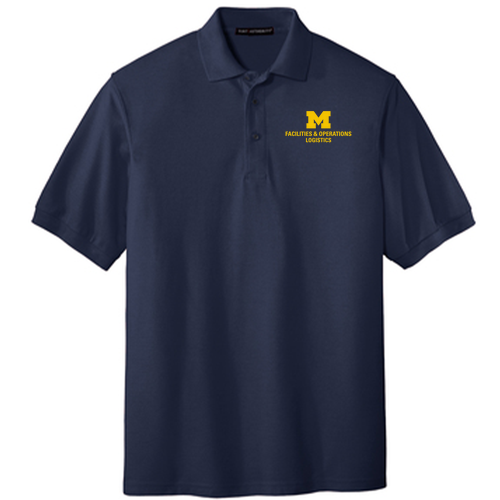 Mens/Unisex Port Authority Tall Silk Touch Sport Shirt -- Navy, Logistics, $37