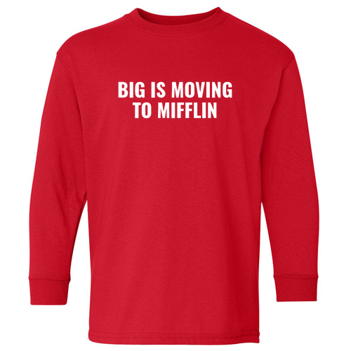 Gildan Youth Heavy Cotton Longsleeve -- Red