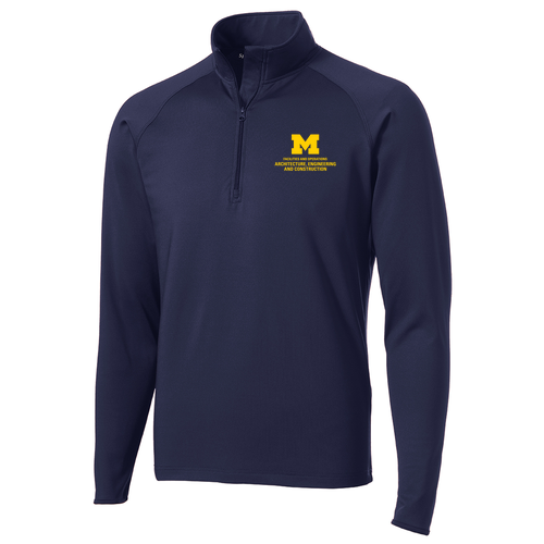 Mens/Unisex Sport Tek Sport Wick Stretch Half Zip Pullover -- True Navy, $32