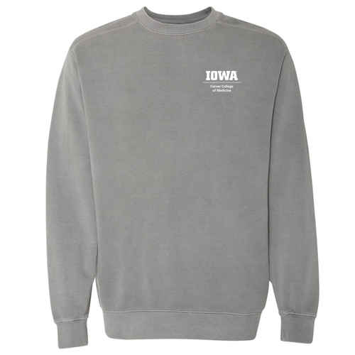 Embroidered Comfort Colors Adult Crewneck Sweatshirt -- Grey