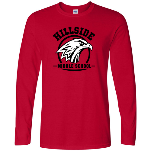 Gildan Softstyle Longsleeve T Shirt -- Cherry Red