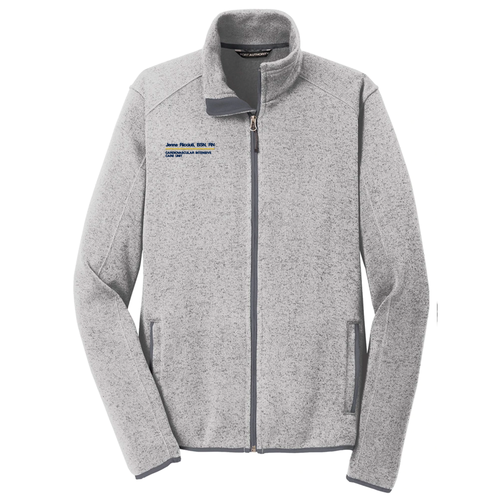 Port Authority Sweater Fleece Jacket -- Grey Heather