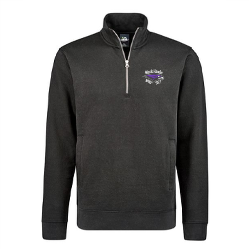 J America BTB Fleece 1/4 zip -- Black