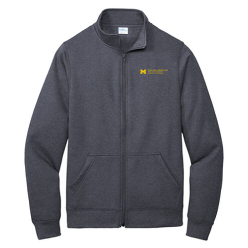 Port and Company Core Fleece Cadet Full-Zip Sweatshirt -- Heather Navy, $33