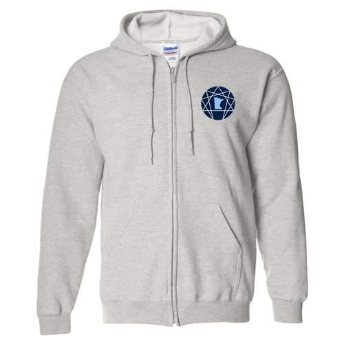 Gildan Full Zip Hooded Sweatshirt -- Ash