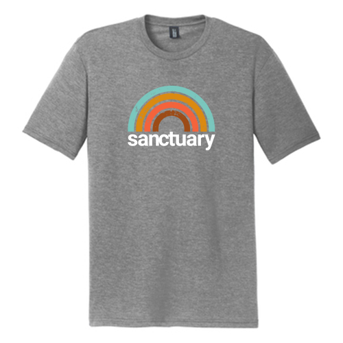 District Made Unisex Perfect Tri Crew Tee -- Grey Frost