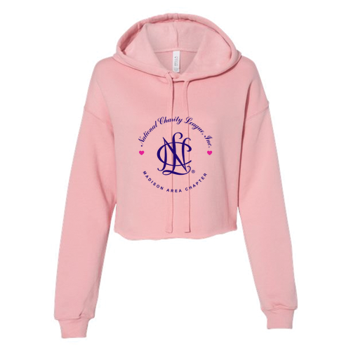 Bella Canvas Ladies' Cropped Fleece Hoodie -- Pink
