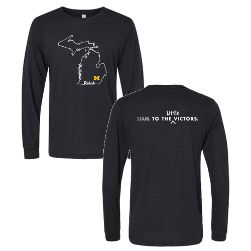 Mens/Unisex Bella Canvas Soft Fitted Triblend Long Sleeve Tee -- Black Heather Triblend