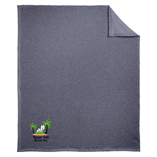 Port and Company Core Fleece Sweatshirt Blanket -- Heather Navy