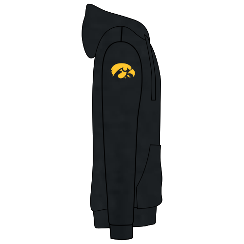 Sport-Tek Sport-Wick Fleece Colorblock Hooded Pullover -- Black / Gold