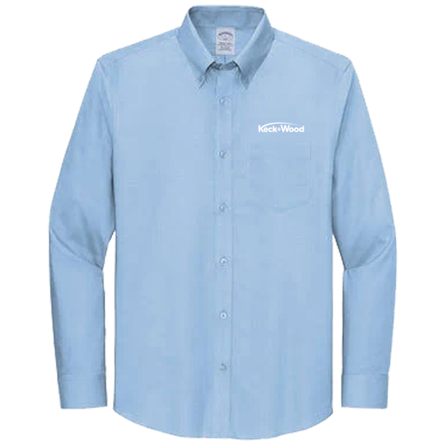 Men's/Unisex Brooks Brothers® TALL Wrinkle-Free Stretch Nailhead Shirt -- Newport Blue