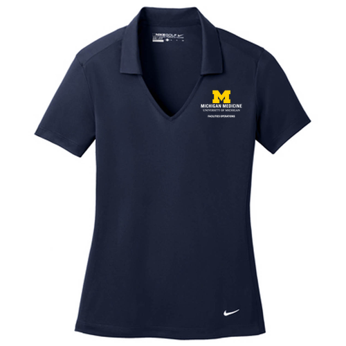 Ladies Nike Golf Dri Fit Vertical Mesh Polo -- Marine, $36